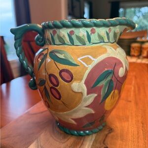 Certified International Pamela Gladding Ceramic Pitcher